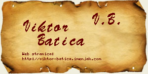Viktor Batica vizit kartica